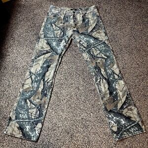 Kindred Mens Vintage Camo Stacked Pants 34x36 Fits 34x34 Tree Camouflage Jeans